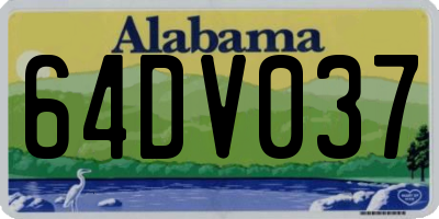 AL license plate 64DV037