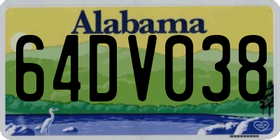 AL license plate 64DV038