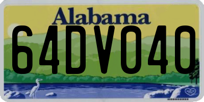 AL license plate 64DV040