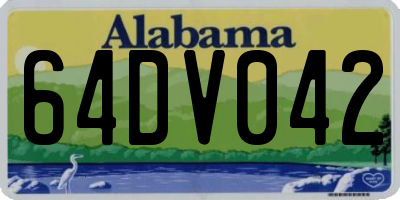 AL license plate 64DV042