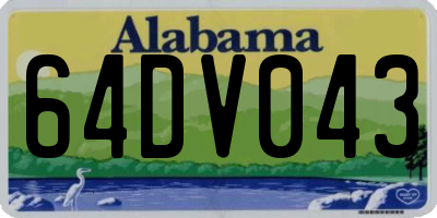 AL license plate 64DV043