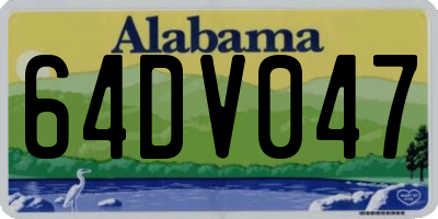 AL license plate 64DV047