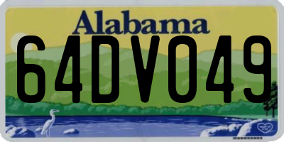 AL license plate 64DV049