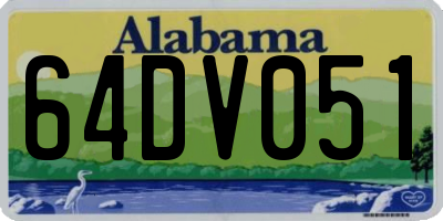 AL license plate 64DV051
