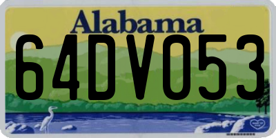 AL license plate 64DV053