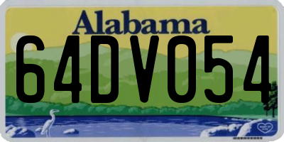 AL license plate 64DV054