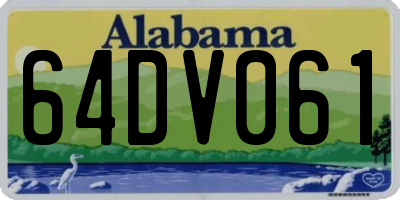 AL license plate 64DV061