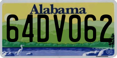 AL license plate 64DV062
