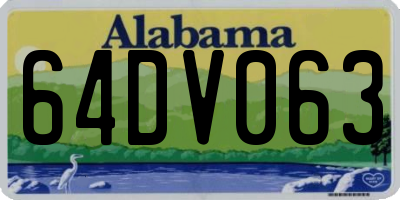 AL license plate 64DV063