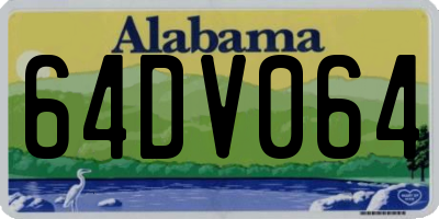 AL license plate 64DV064