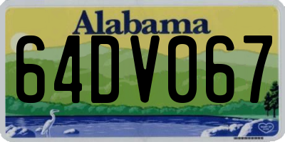 AL license plate 64DV067