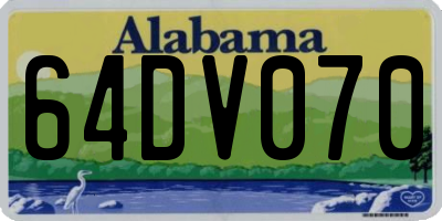 AL license plate 64DV070