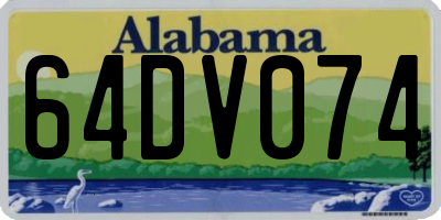 AL license plate 64DV074