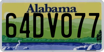 AL license plate 64DV077