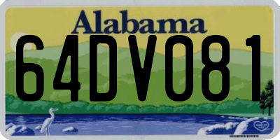 AL license plate 64DV081