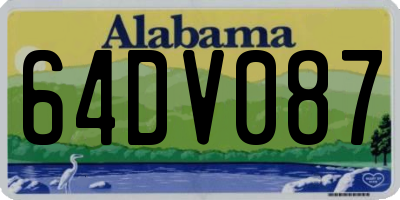 AL license plate 64DV087