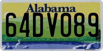 AL license plate 64DV089
