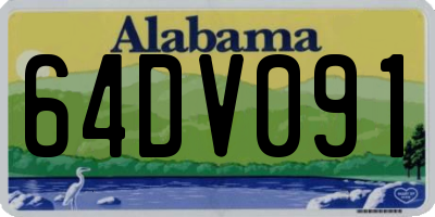 AL license plate 64DV091