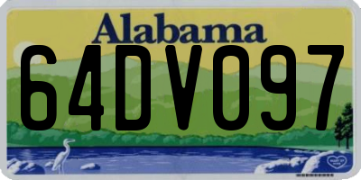 AL license plate 64DV097