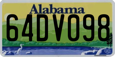 AL license plate 64DV098