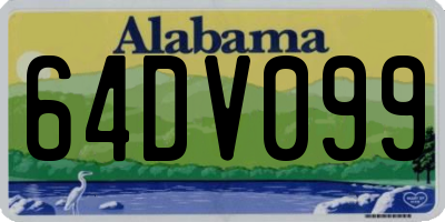 AL license plate 64DV099