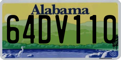 AL license plate 64DV110