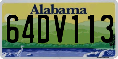 AL license plate 64DV113