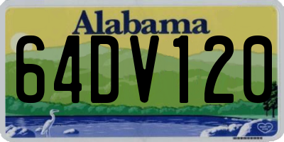 AL license plate 64DV120