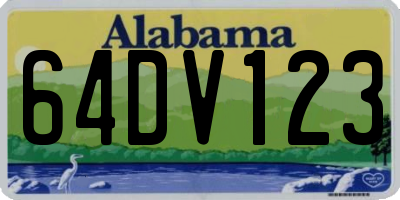 AL license plate 64DV123