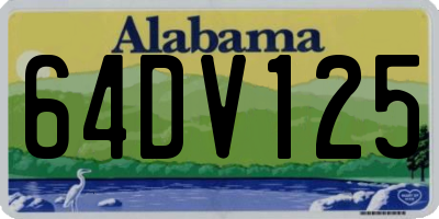 AL license plate 64DV125