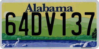 AL license plate 64DV137