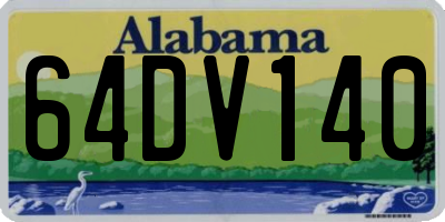 AL license plate 64DV140