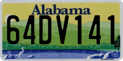 AL license plate 64DV141