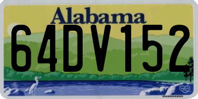 AL license plate 64DV152