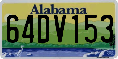 AL license plate 64DV153
