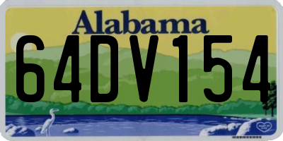 AL license plate 64DV154
