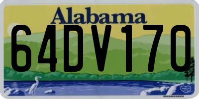 AL license plate 64DV170