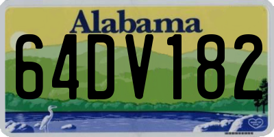 AL license plate 64DV182