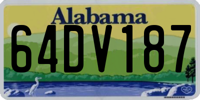 AL license plate 64DV187