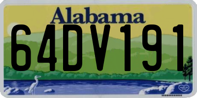 AL license plate 64DV191