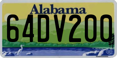 AL license plate 64DV200