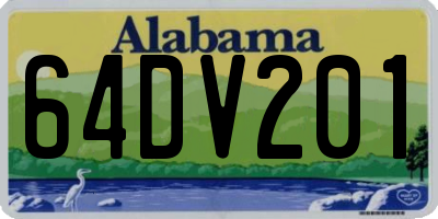 AL license plate 64DV201