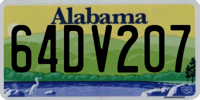 AL license plate 64DV207