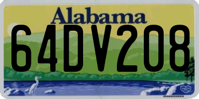 AL license plate 64DV208