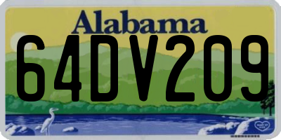 AL license plate 64DV209