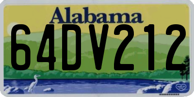 AL license plate 64DV212