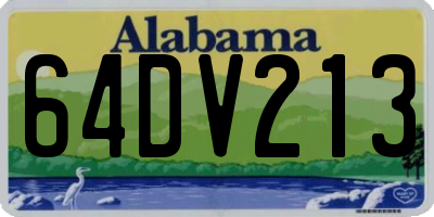 AL license plate 64DV213