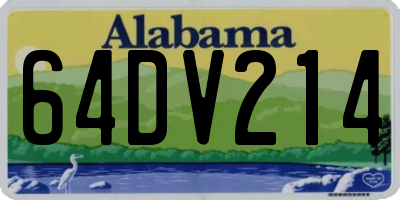 AL license plate 64DV214