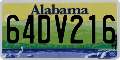 AL license plate 64DV216