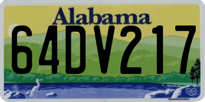 AL license plate 64DV217
